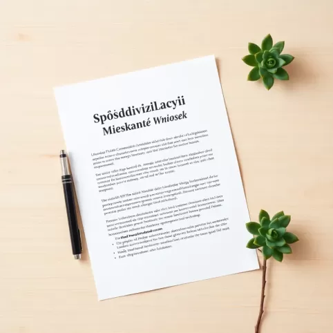 Wniosek o remont mieszkania spółdzielczego wzór